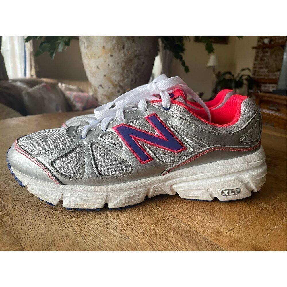 New Balance Women's Shoes XLT Footbed WE 571 Lace Up Gray Pink Sz 8.5 D
